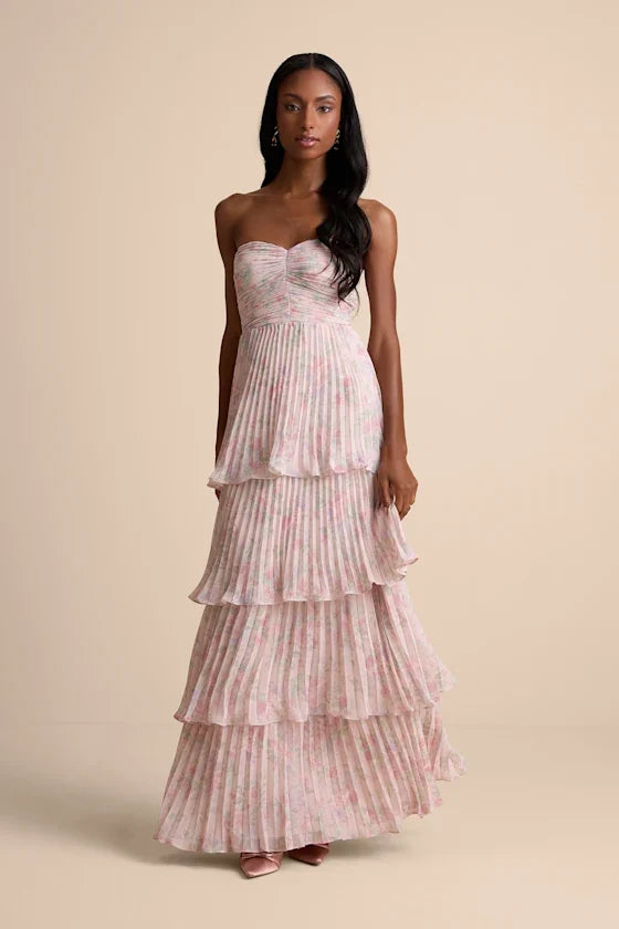 A-Line Sweetheart Sleeveless Pleated Floor-Length Prom Dress - Chloe Dress