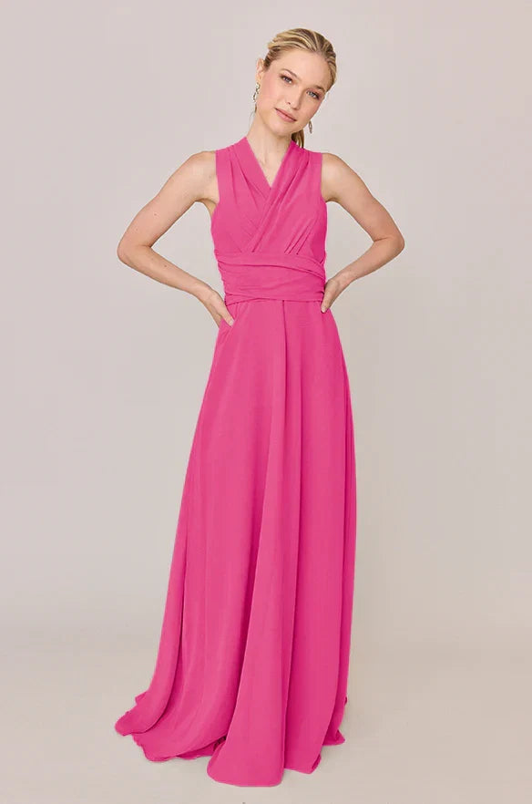 Halter Chiffon Floor-Length Wedding Gown - Chloe Dress
