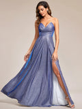 A-Line Strapless High Slit Evening Dress - Chloe Dress