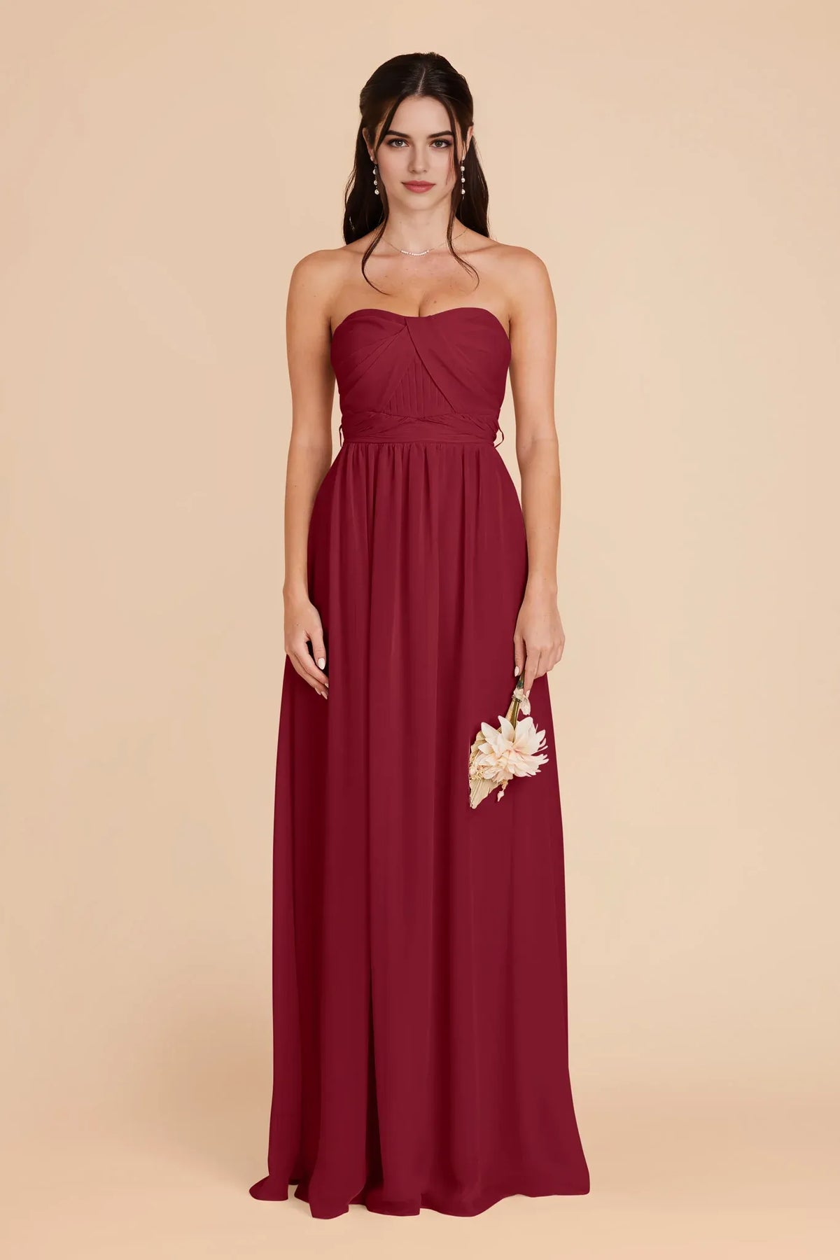 A-Line Chiffon Sleeveless Floor-Length Wedding Dress - Chloe Dress