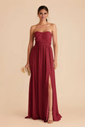 Strapless Chiffon Floor-Length Wedding Dress - Chloe Dress