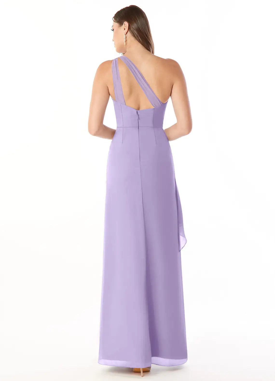 Mermaid One-Shoulder Chiffon Sleeveless Floor-Length Wedding Dress - Chloe Dress