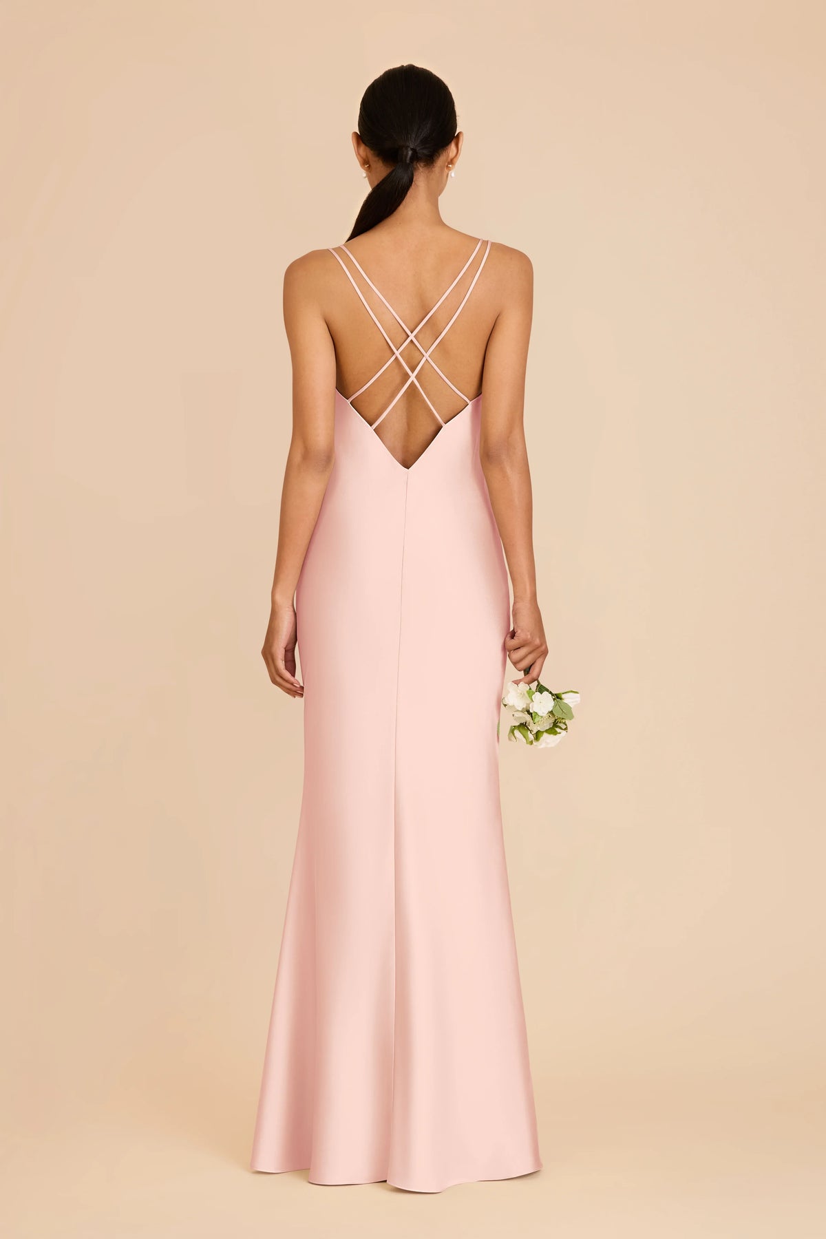 Mermaid V-Neck Satin Floor-Length Wedding Dress - Chloe Dress