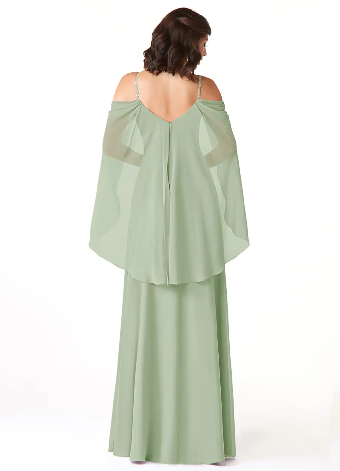 Sheath Cold Shoulder Floor-Length Wedding Dress - Chloe Dress