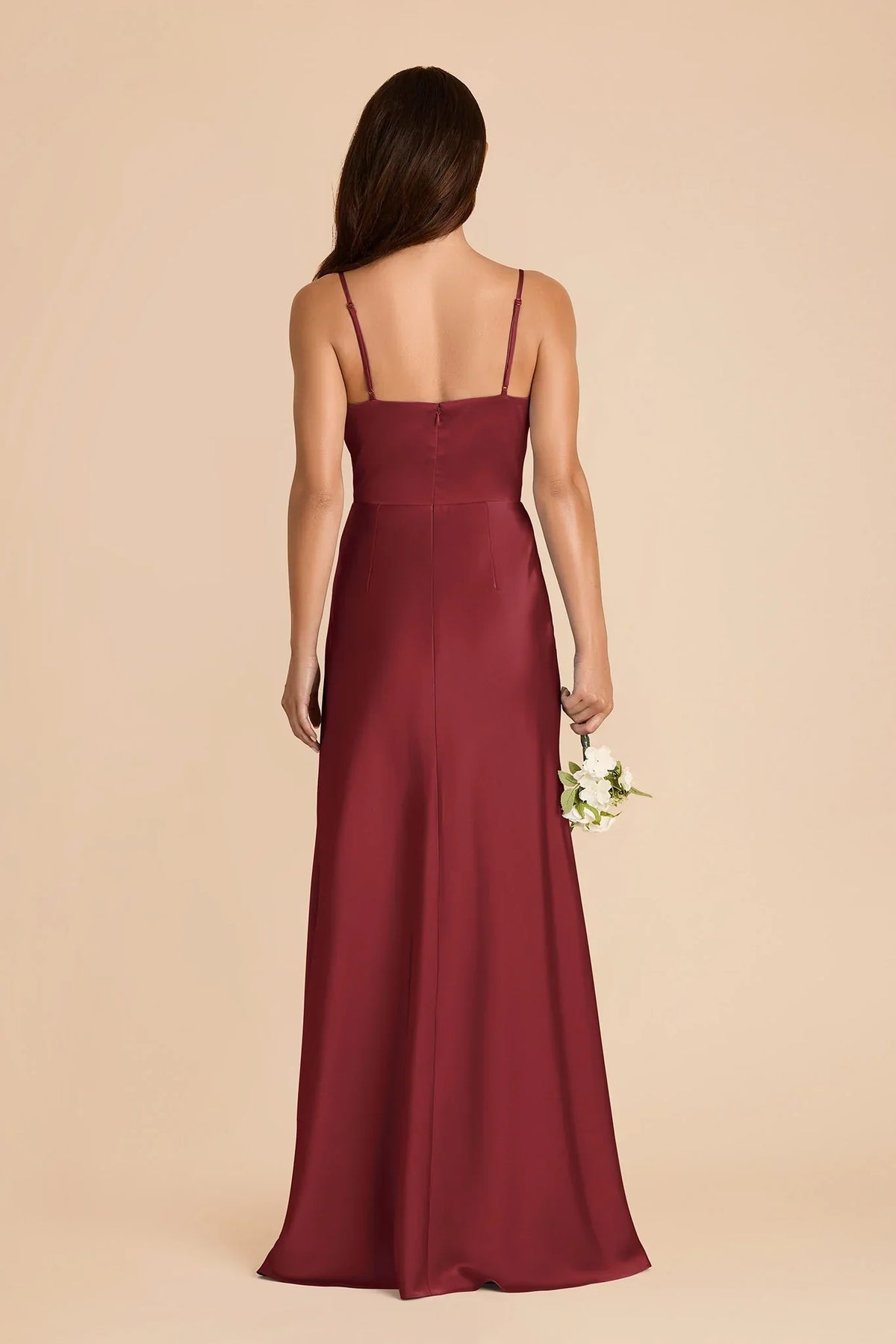 Sheath Sweetheart Satin Zipper Back Floor-Length Wedding Dress - Chloe Dress