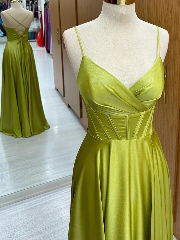 A-Line Sweetheart Lace Lace-Up Back Floor-Length Evening Dress - Chloe Dress