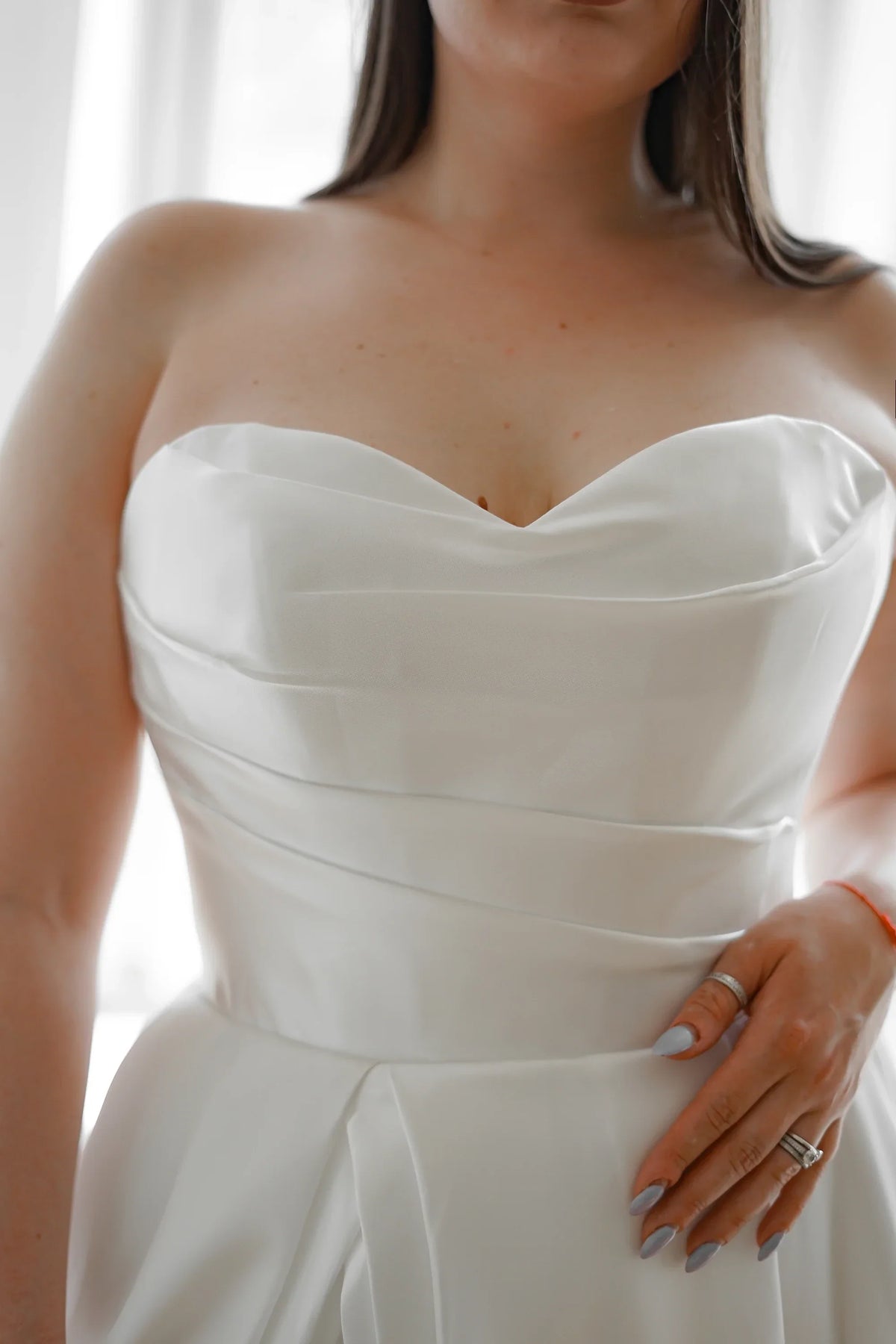 A-Line Sweetheart High Slit Floor-Length Wedding Dress - Chloe Dress