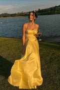 A-Line Sweetheart Satin Floor-Length Evening Dress - Chloe Dress