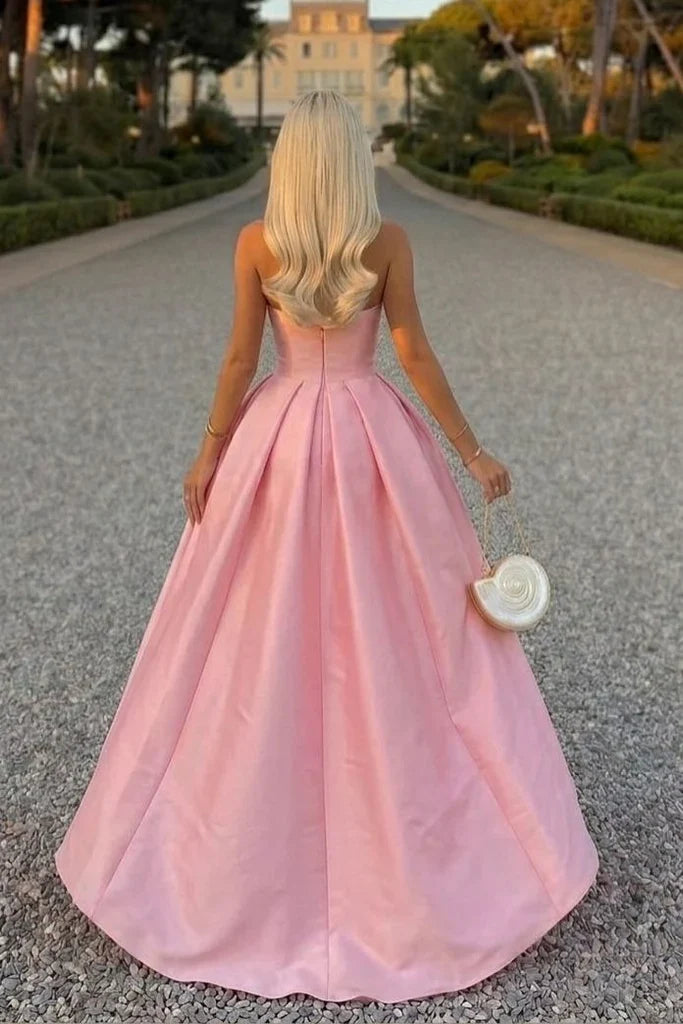 Ball Gown Sweetheart Satin Floor-Length Evening Gown - Chloe Dress