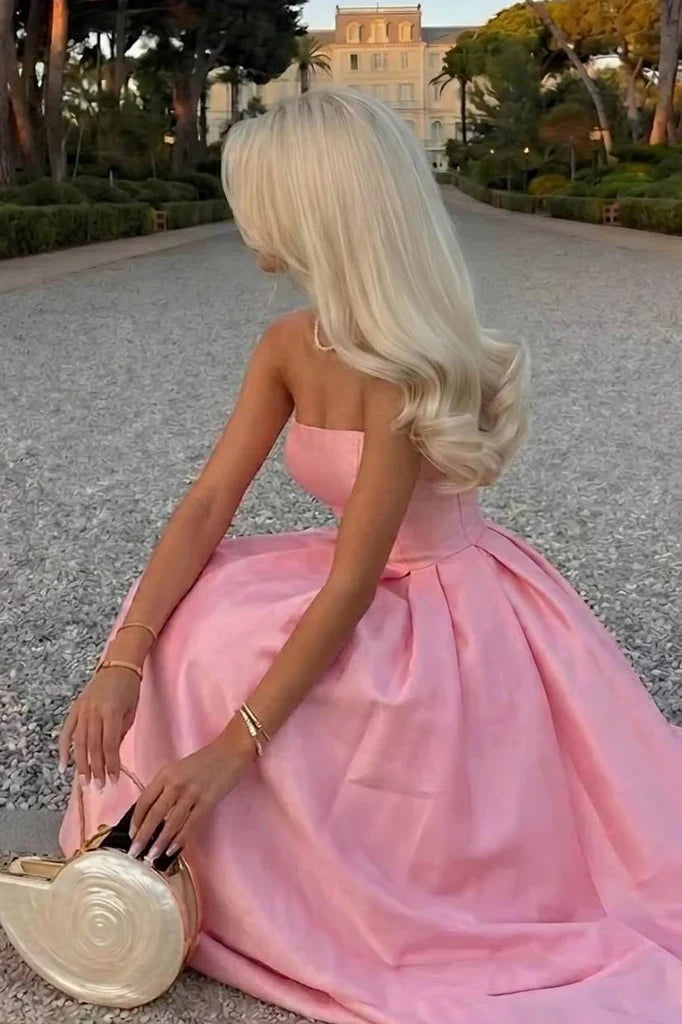 Ball Gown Sweetheart Satin Floor-Length Evening Gown - Chloe Dress