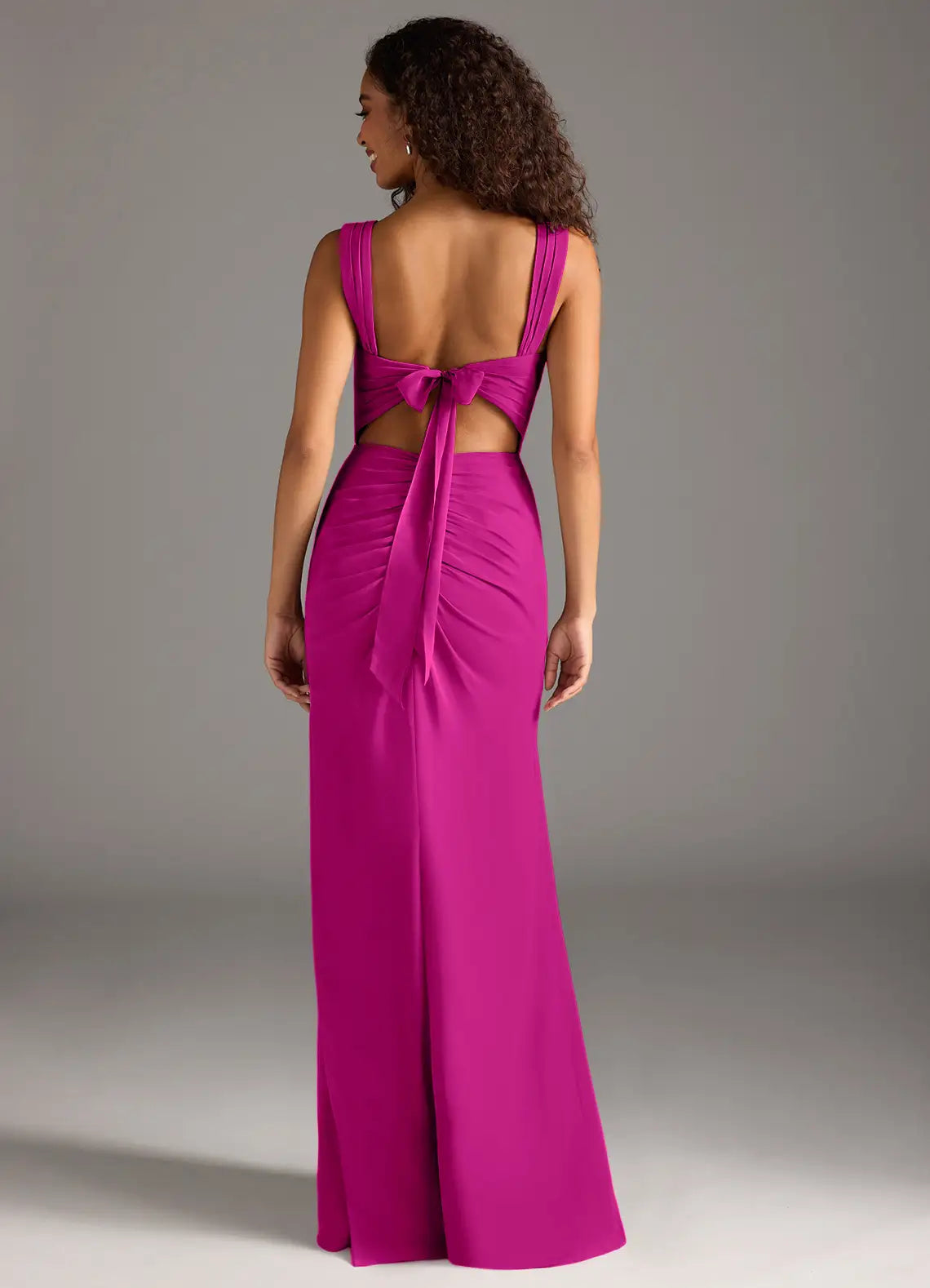 Square Neck Chiffon Wedding Dress - Chloe Dress