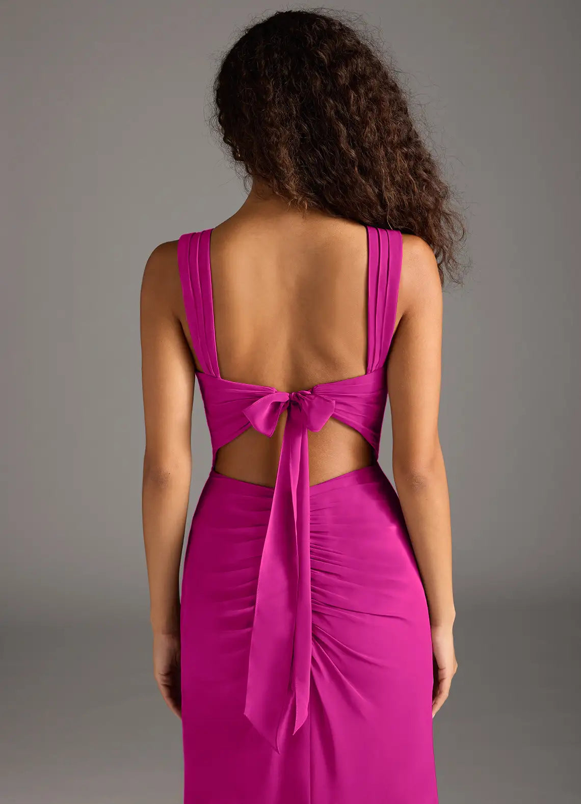 Square Neck Chiffon Wedding Dress - Chloe Dress