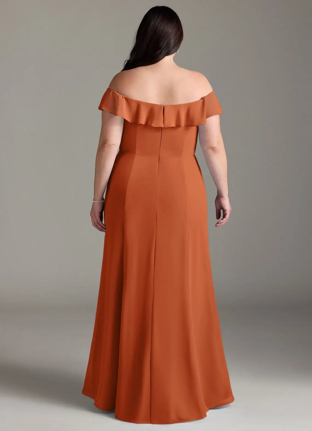 Mermaid Chiffon High Slit Floor-Length Wedding Dress - Chloe Dress