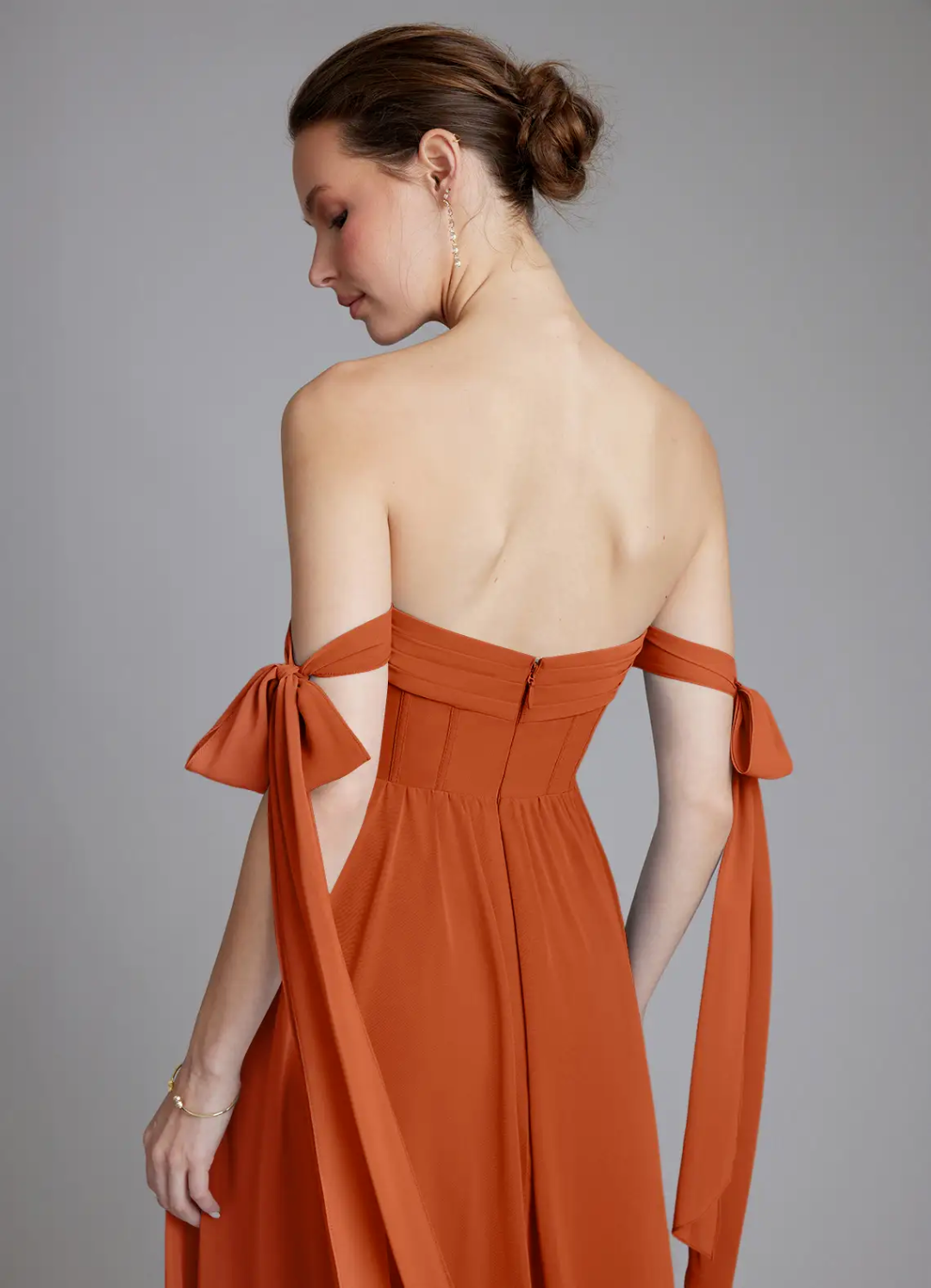 Sweetheart Chiffon High Slit Floor-Length Wedding Dress - Chloe Dress