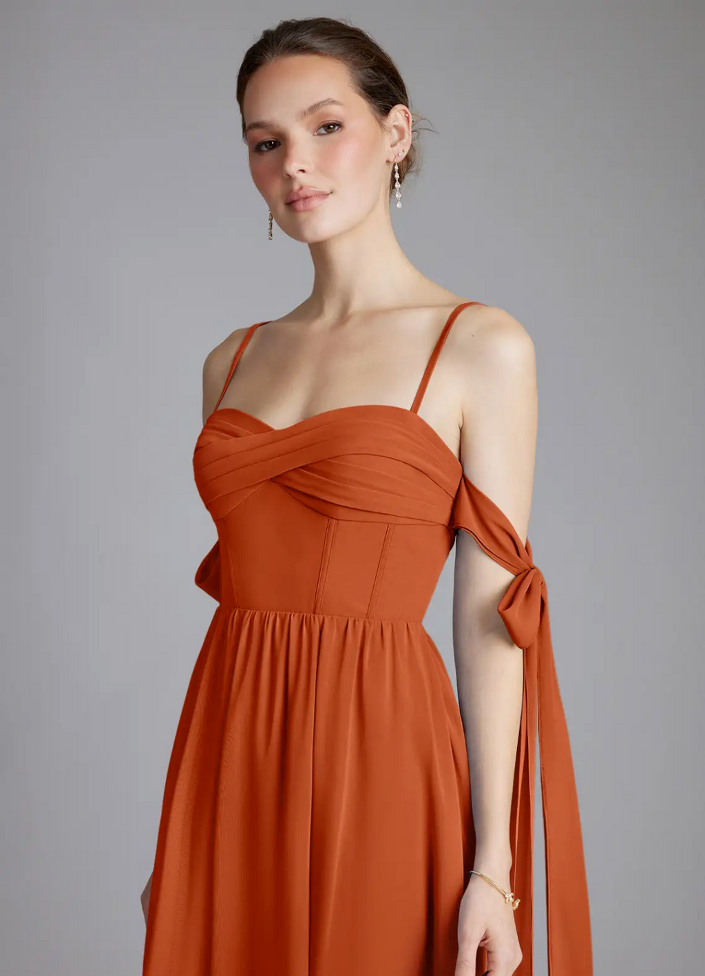 Sweetheart Chiffon High Slit Floor-Length Wedding Dress - Chloe Dress