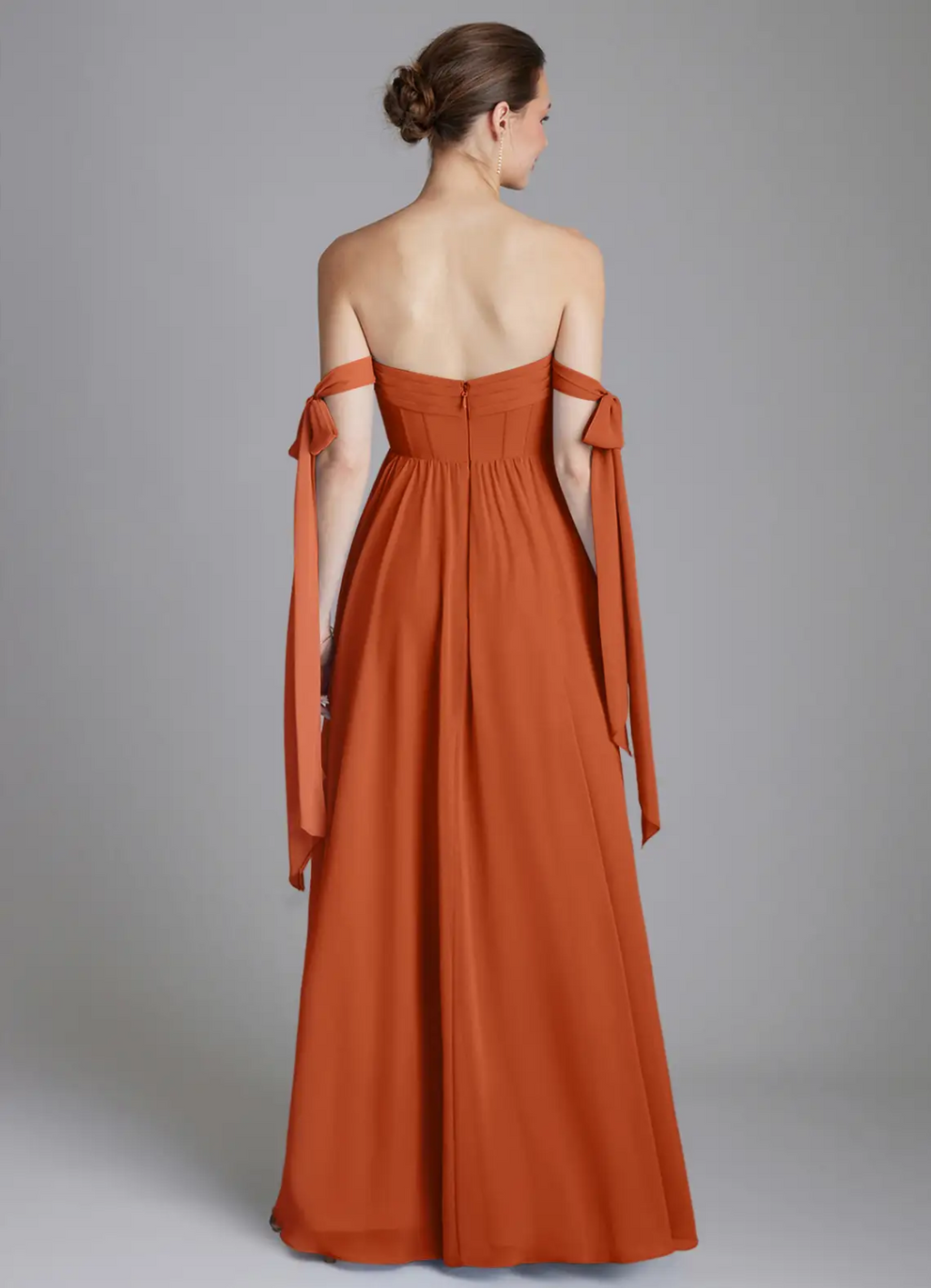 Sweetheart Chiffon High Slit Floor-Length Wedding Dress - Chloe Dress