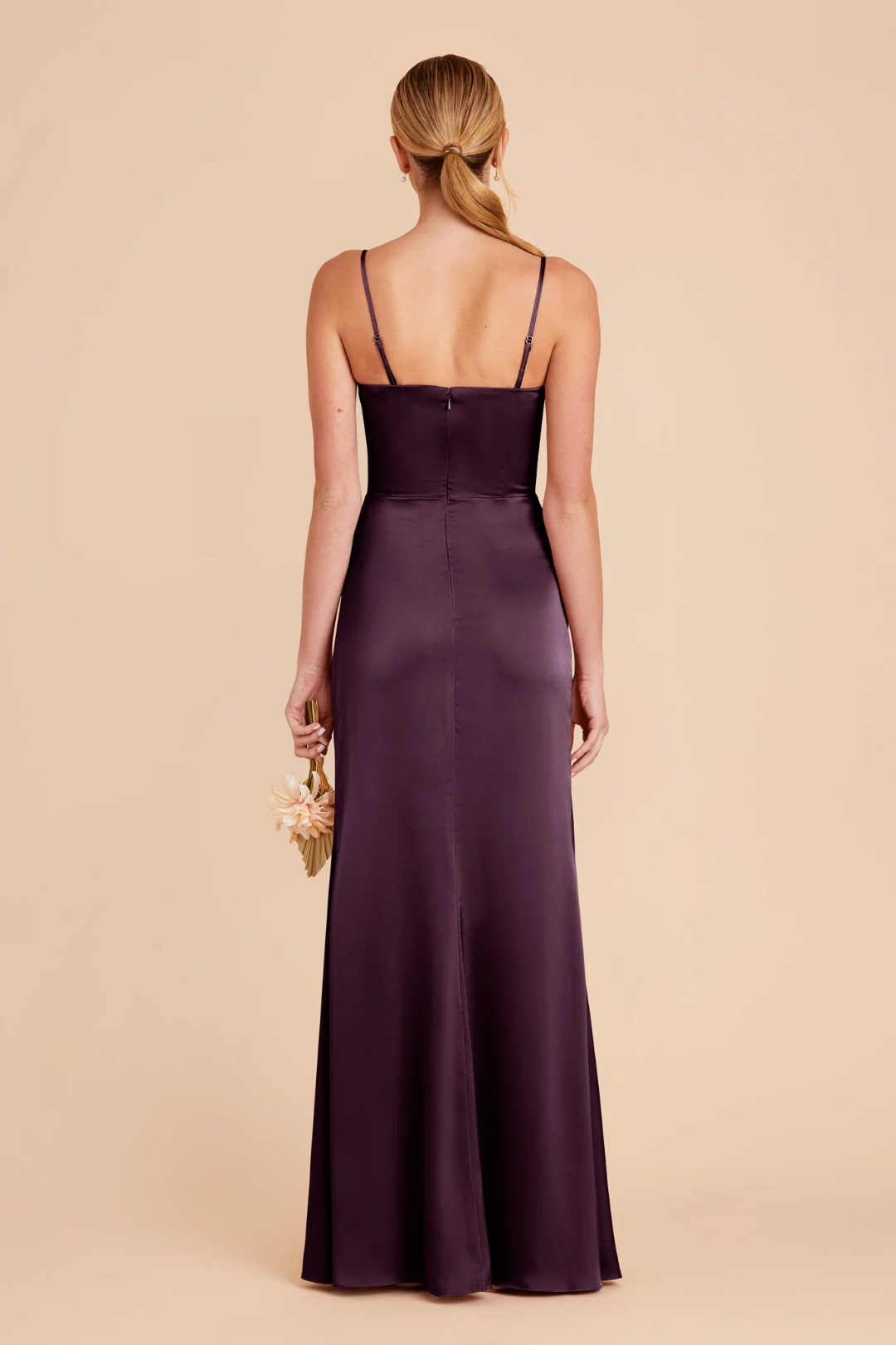 Satin High Slit Floor-Length Wedding Dress - Chloe Dress
