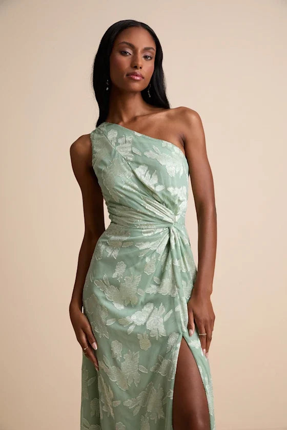 One-Shoulder Chiffon Sleeveless Floor-Length Prom Dress - Chloe Dress