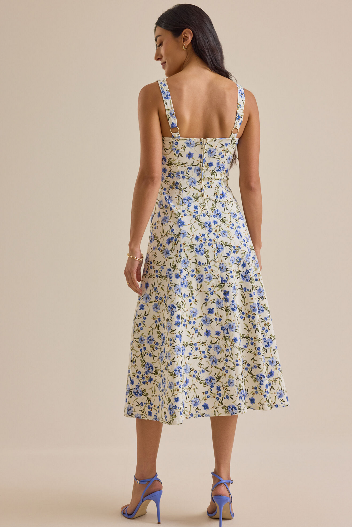 A-Line Square Neck Midi Prom Dress - Chloe Dress