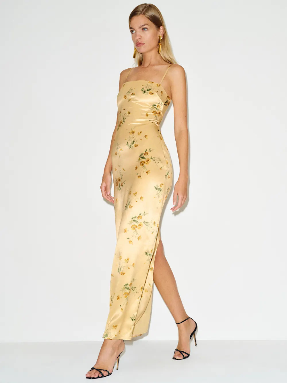 Sheath Spaghetti Strap Satin Floor-Length Prom Dress - Chloe Dress