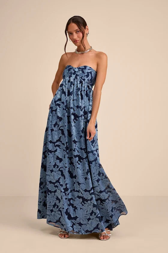 Sweetheart Chiffon Floor-Length Evening Dress - Chloe Dress