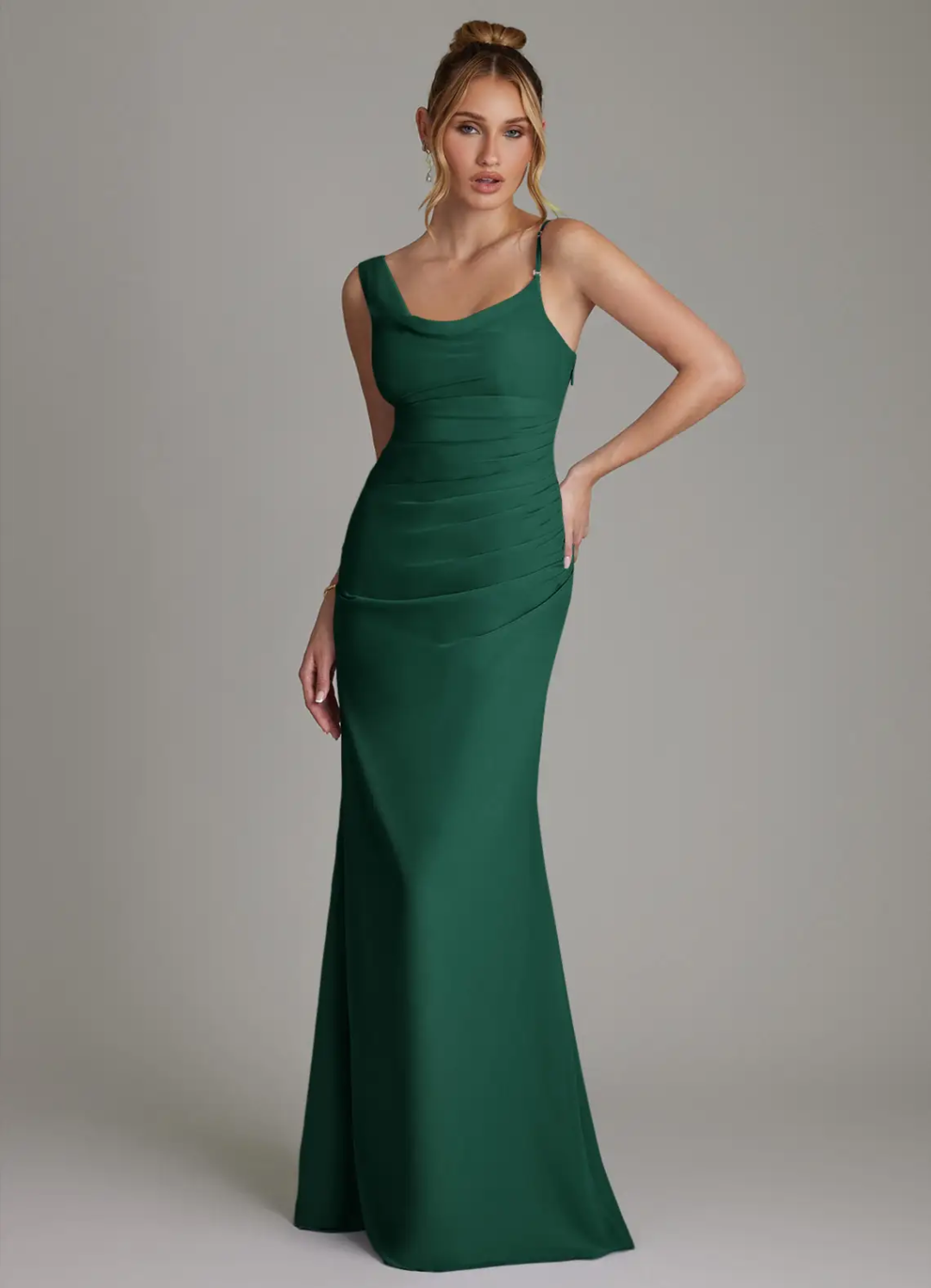 Mermaid Open Back Asymmetric Floor-Length Wedding Dress - Chloe Dress