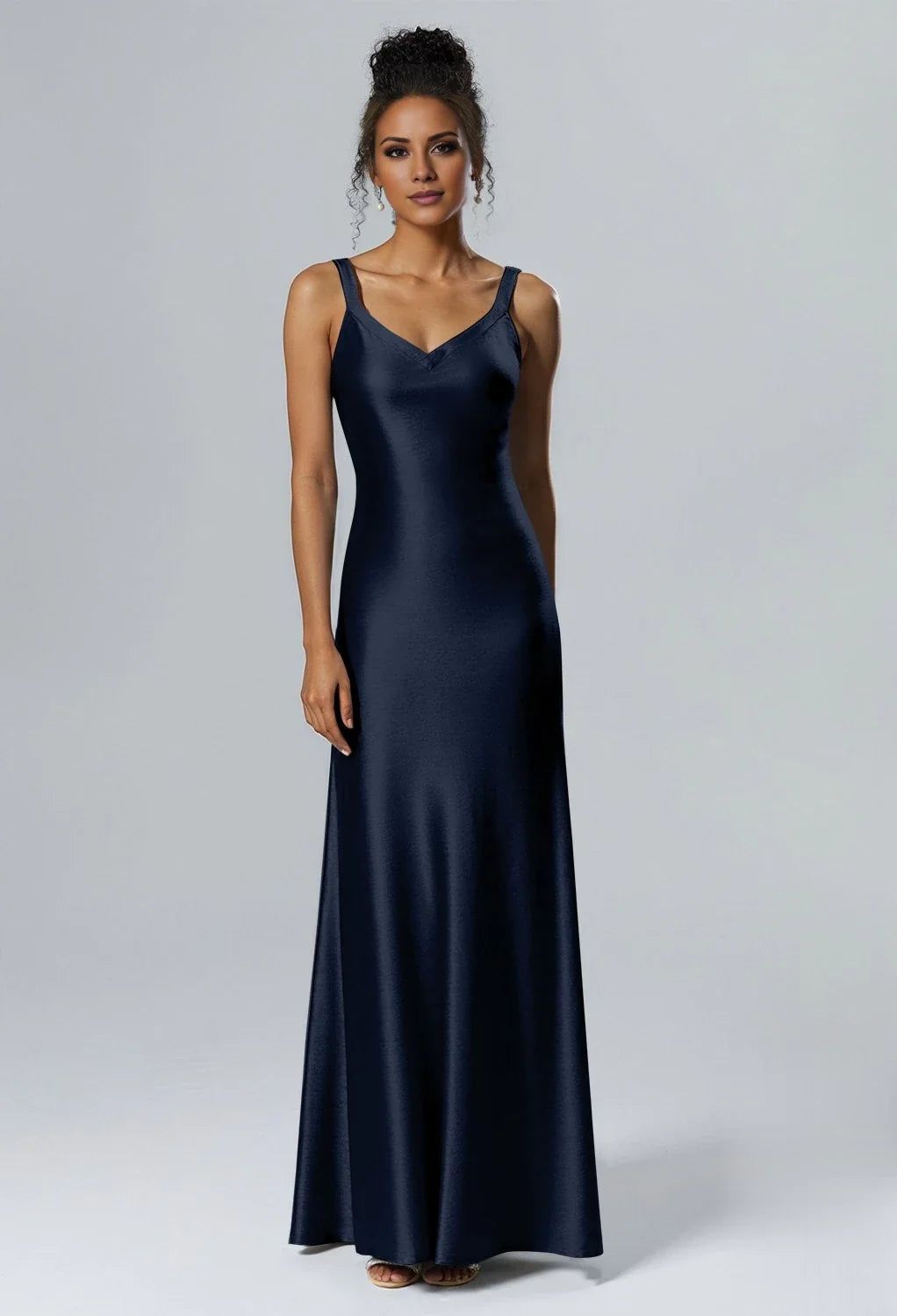 Mermaid V-Neck Sleeveless Zipper Back Floor-Length Wedding Dress - Chloe Dress