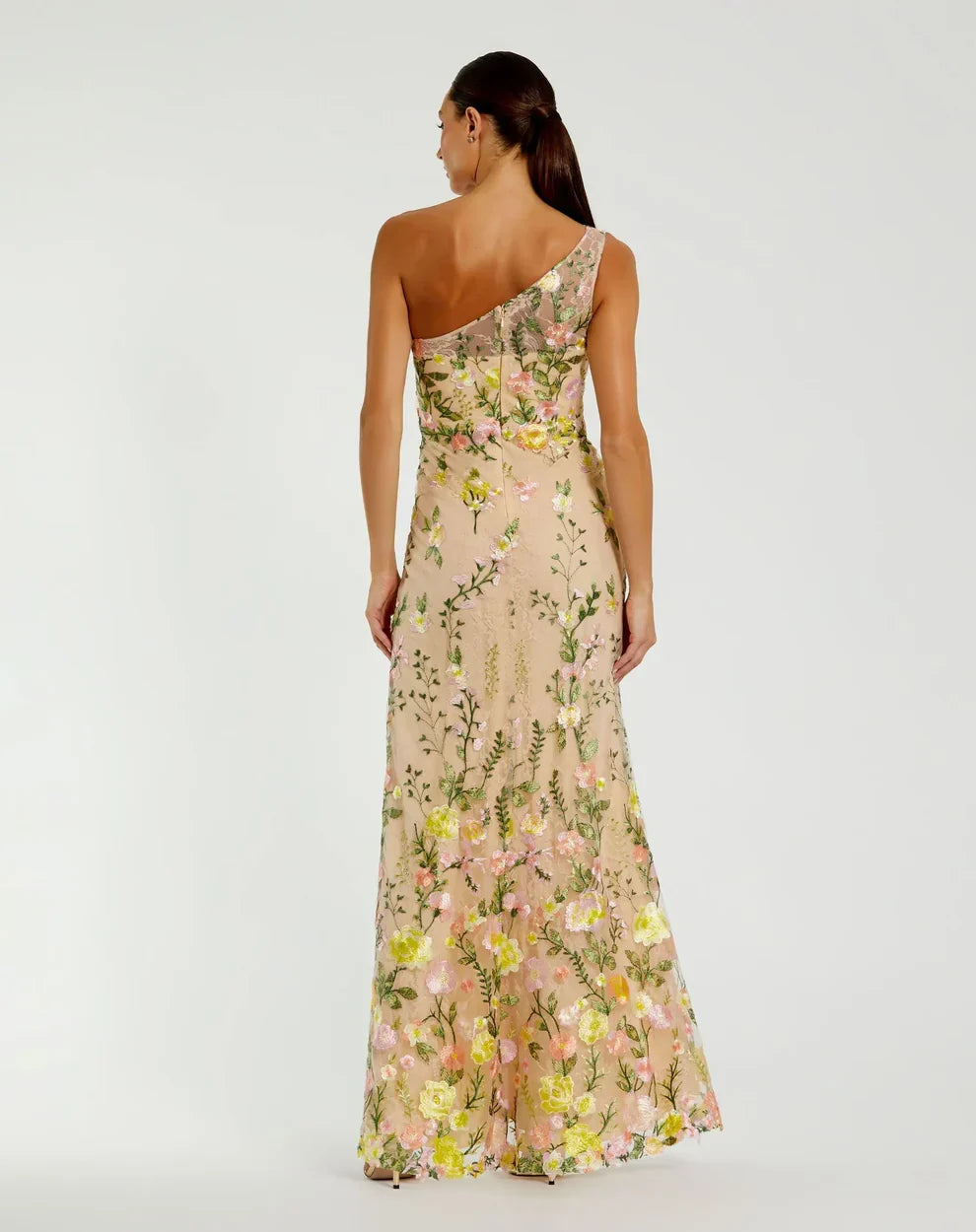 Mermaid One-Shoulder Lace Sleeveless Prom Dress - Chloe Dress