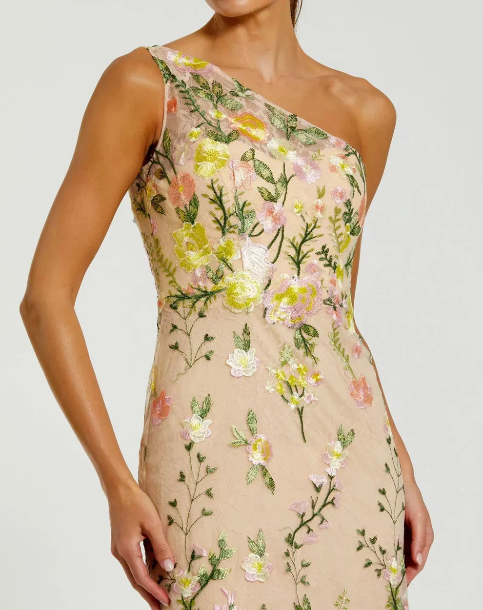 Mermaid One-Shoulder Lace Sleeveless Prom Dress - Chloe Dress