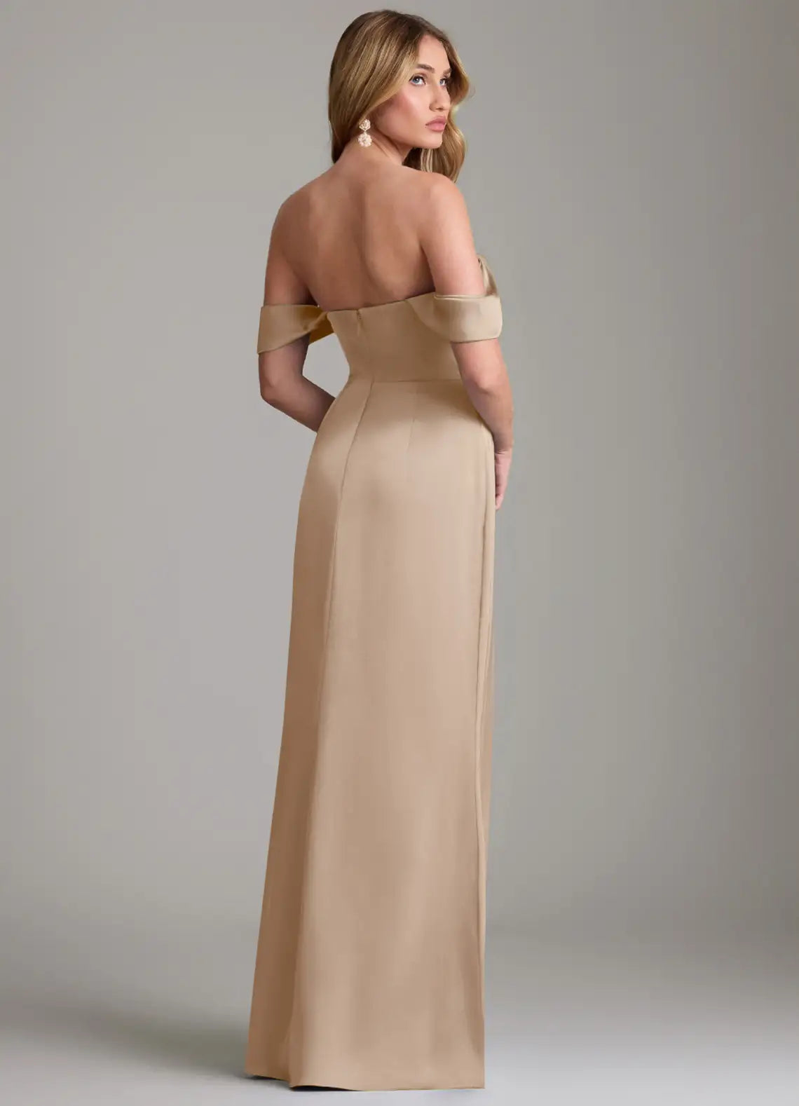Satin Floor-Length Wedding Gown - Chloe Dress
