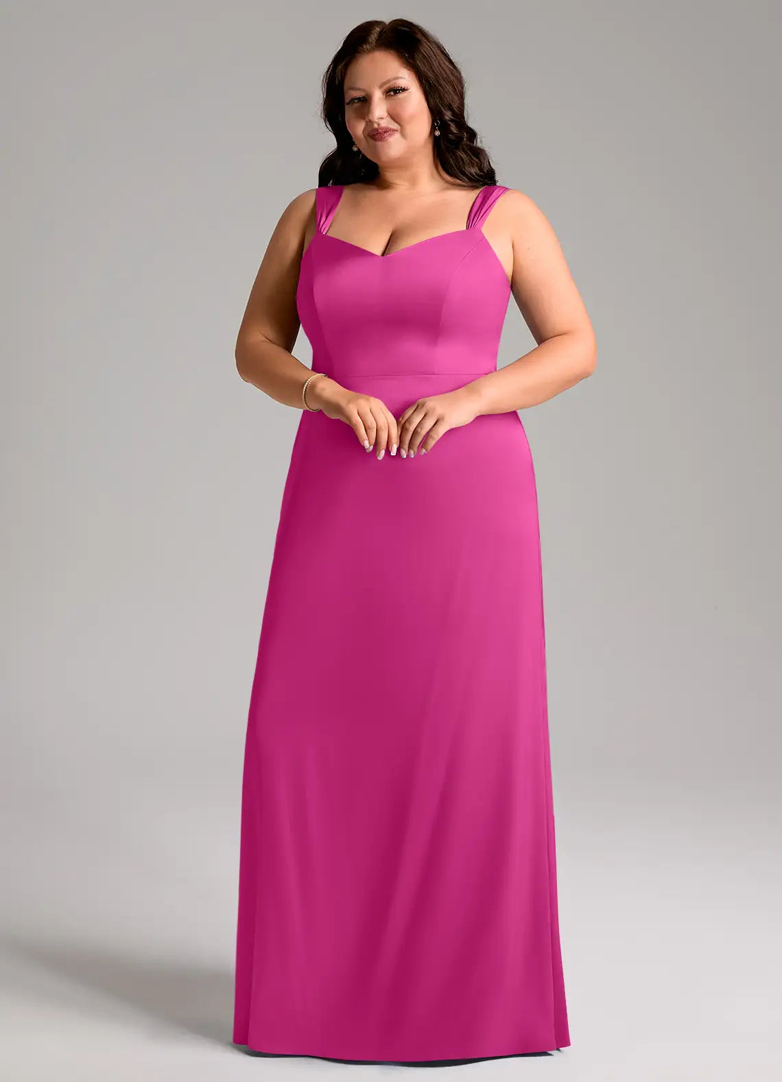 Sweetheart Satin Pleated Wedding Dress - Chloe Dress