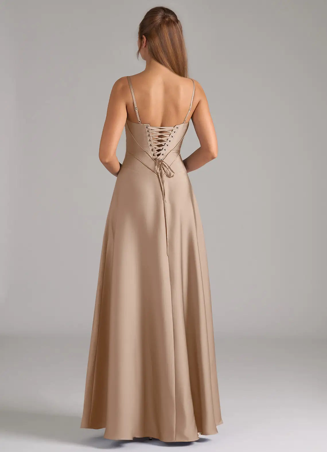 Square Neck Satin Wedding Dress - Chloe Dress