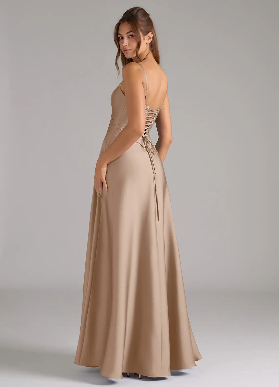 Square Neck Satin Wedding Dress - Chloe Dress