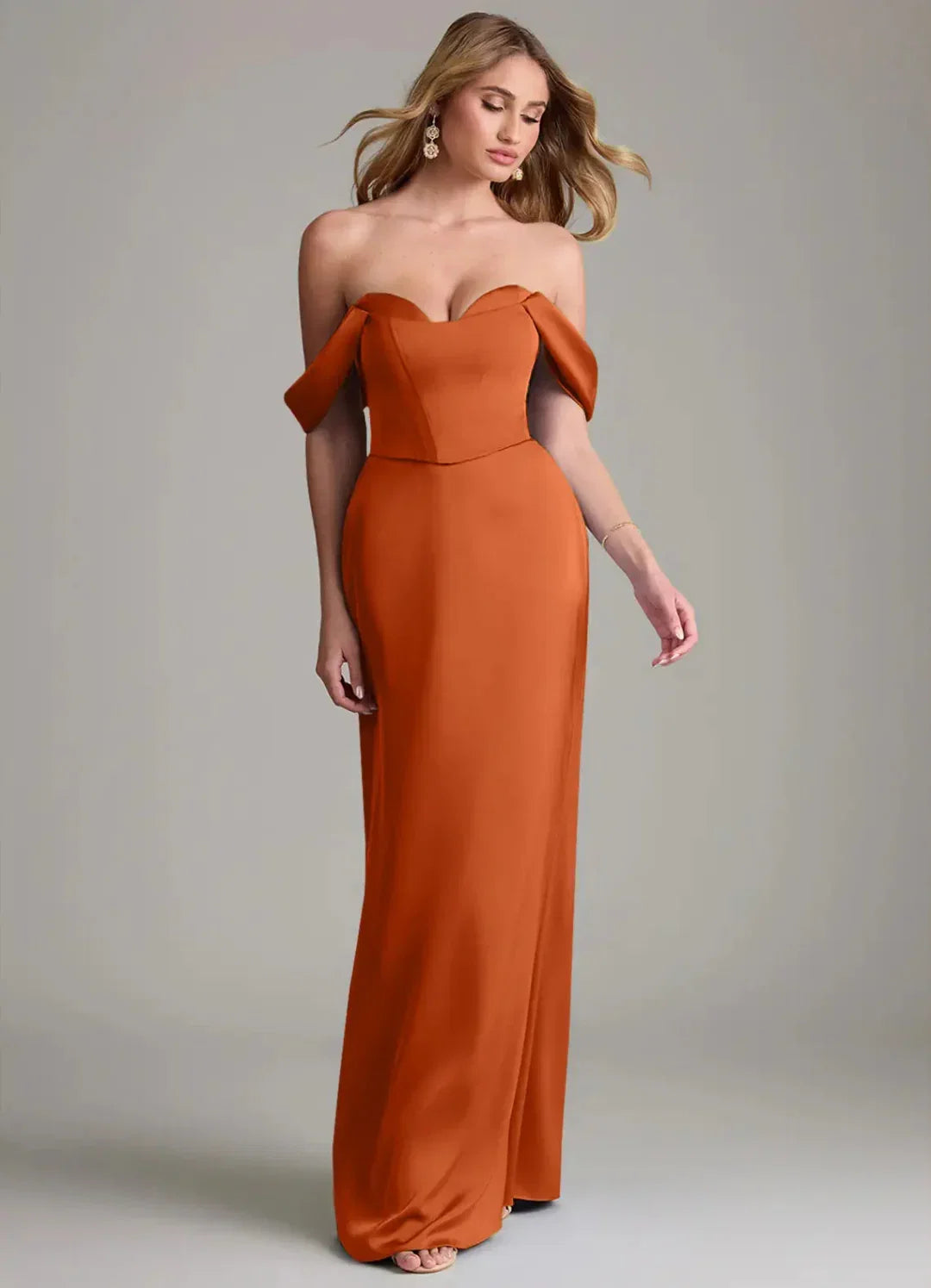 Sweetheart Satin Lace-Up Back Floor-Length Wedding Dress - Chloe Dress