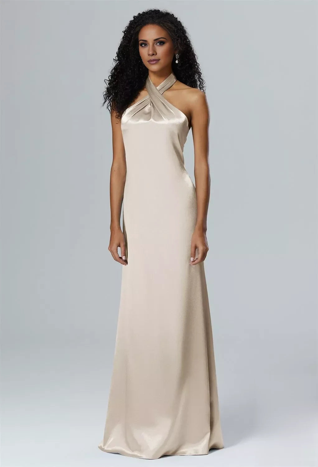 Sheath Halter Sleeveless Floor-Length Wedding Dress - Chloe Dress