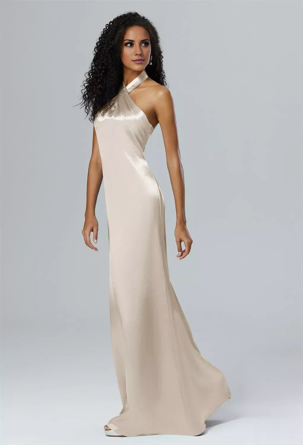 Sheath Halter Sleeveless Floor-Length Wedding Dress - Chloe Dress