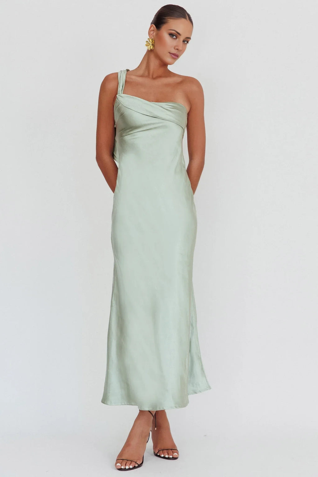 Sheath One-Shoulder Sleeveless Backless Floor-Length Prom Dress - Chloe Dress