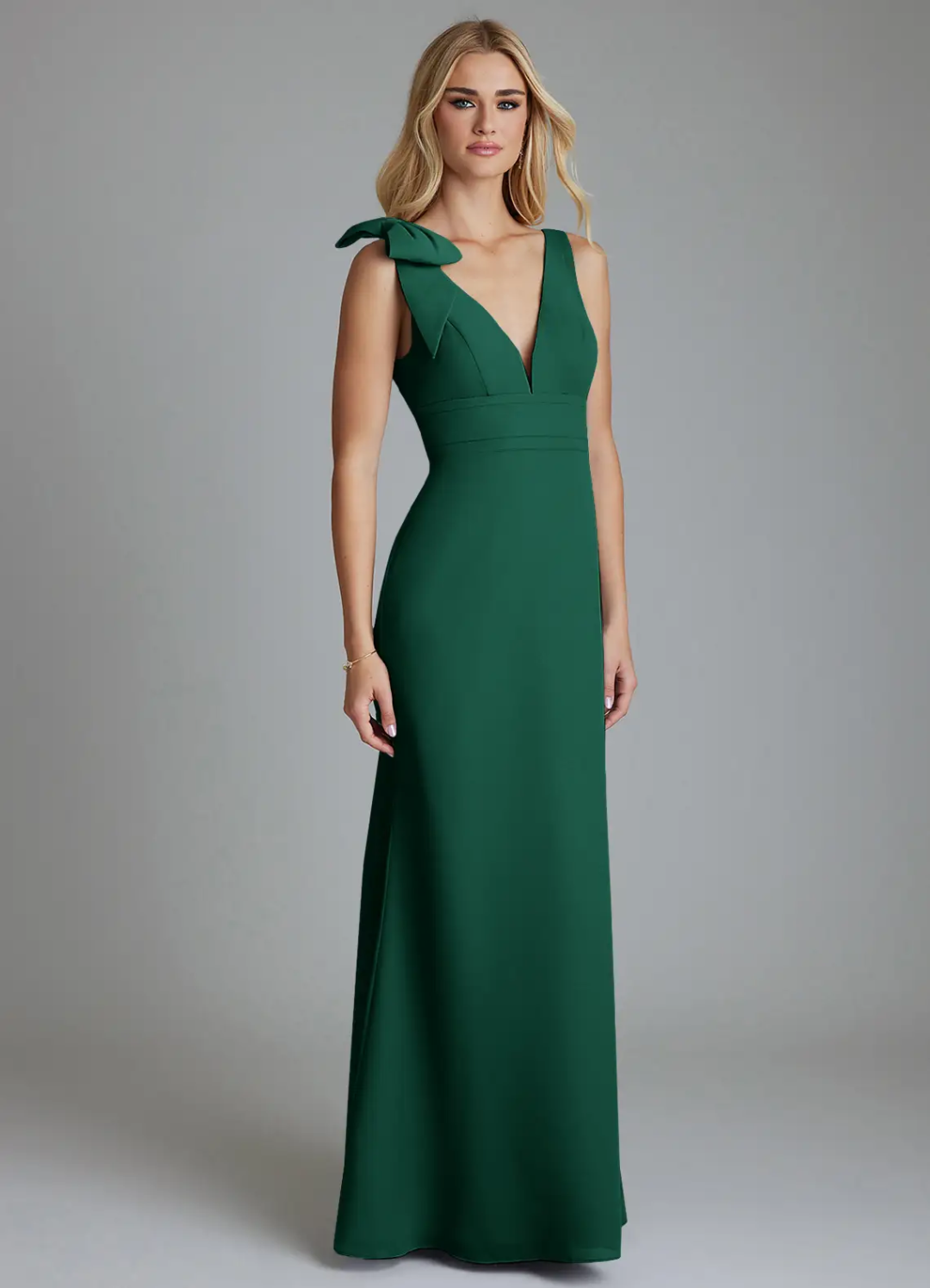 V-Neck Sleeveless Backless Floor-Length Wedding Dress - Chloe Dress