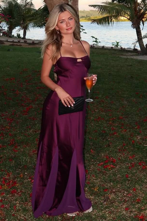Spaghetti Strap Floor-Length Evening Dress - Chloe Dress