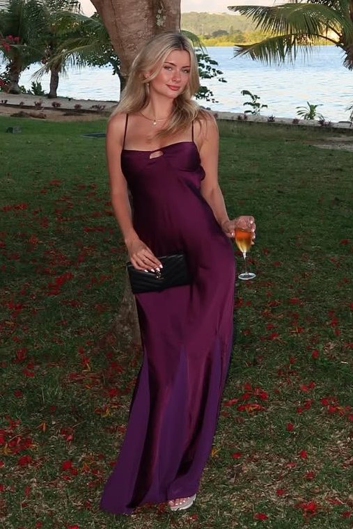 Spaghetti Strap Floor-Length Evening Dress - Chloe Dress