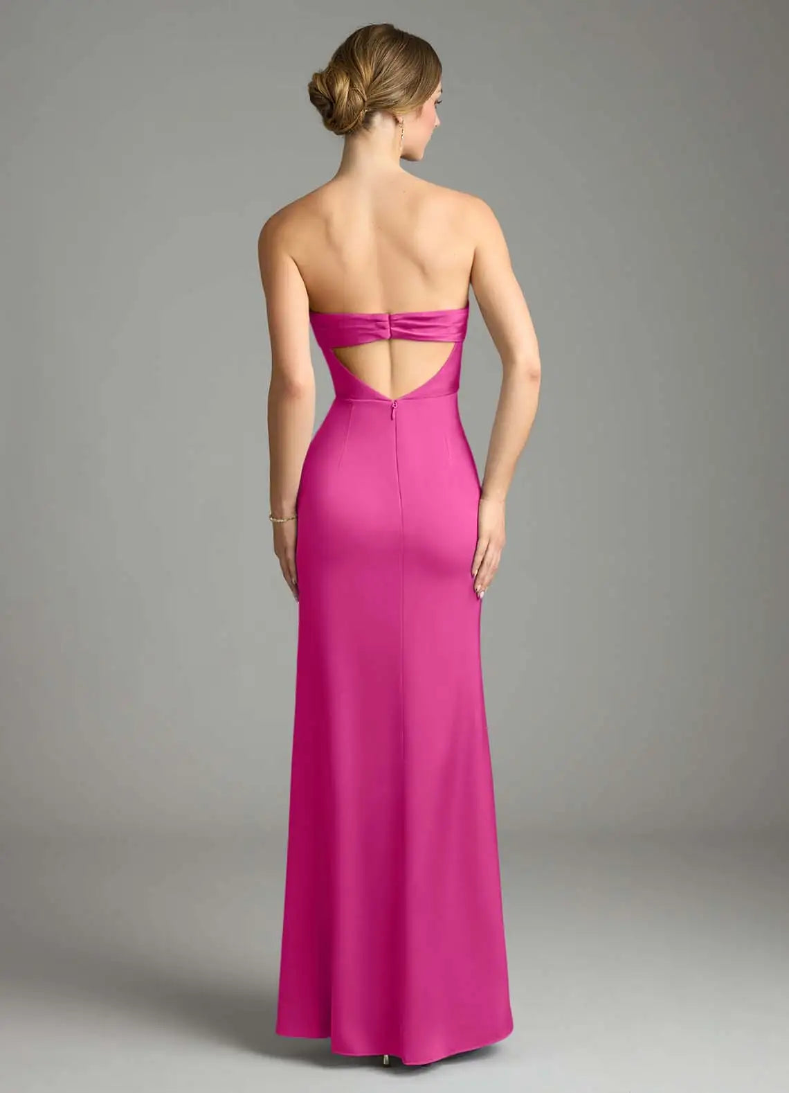 Strapless Open Back High Slit Floor-Length Wedding Dress - Chloe Dress