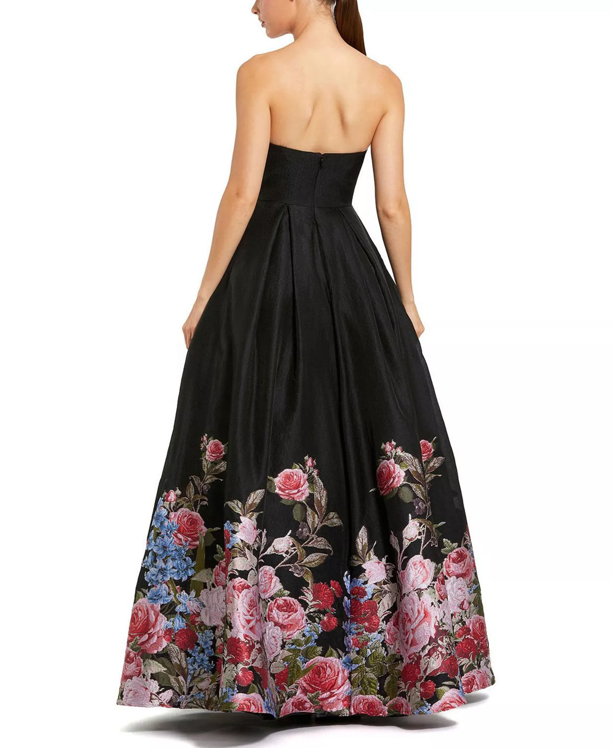 Ball Gown Strapless Sleeveless Embroidered Floor-Length Prom Gown - Chloe Dress