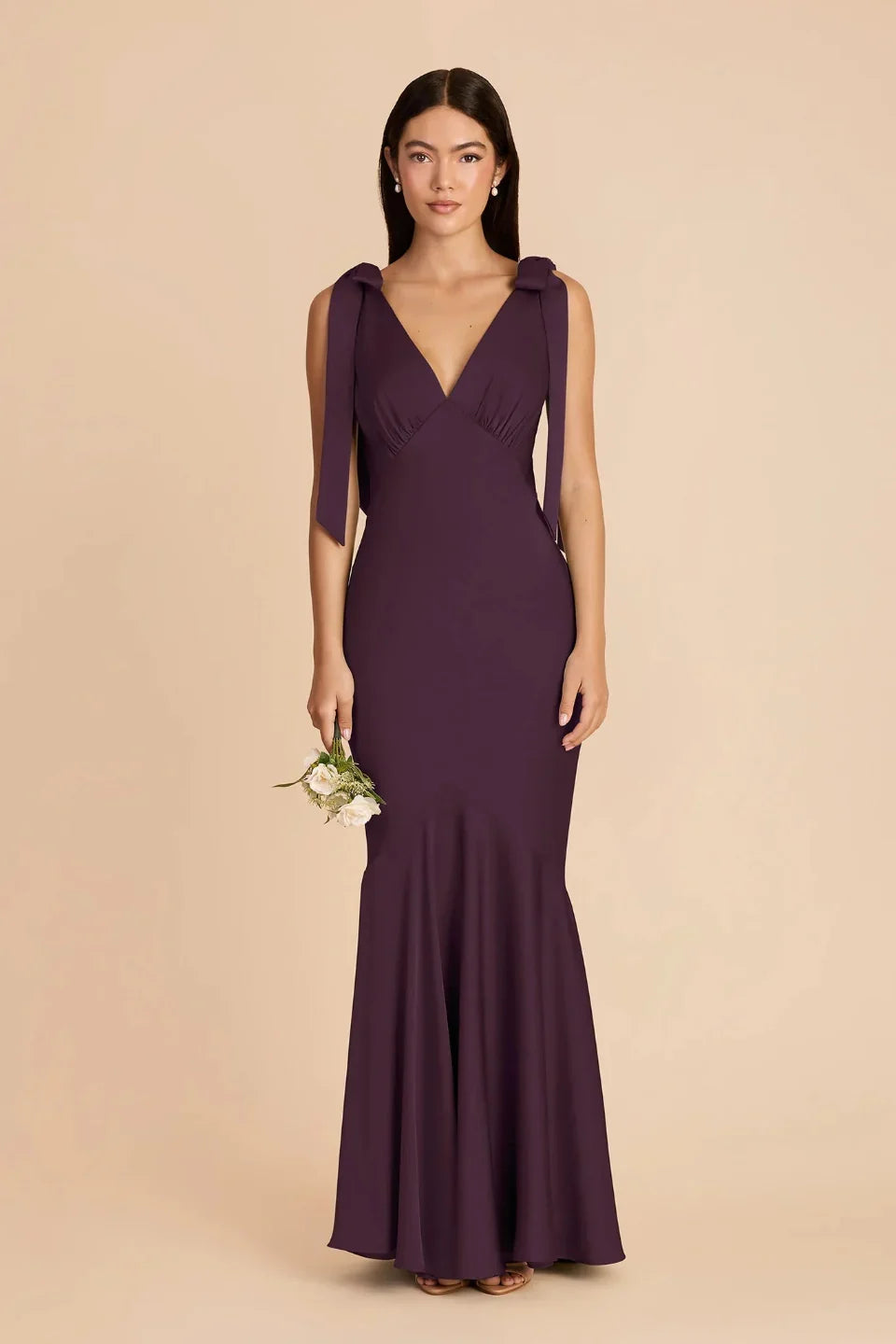 Mermaid V-Neck Satin Wedding Dress - Chloe Dress