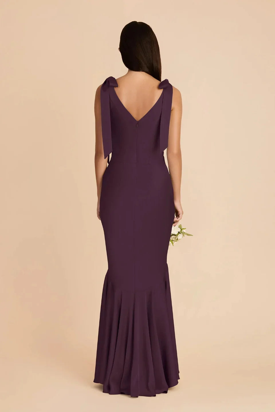 Mermaid V-Neck Satin Wedding Dress - Chloe Dress
