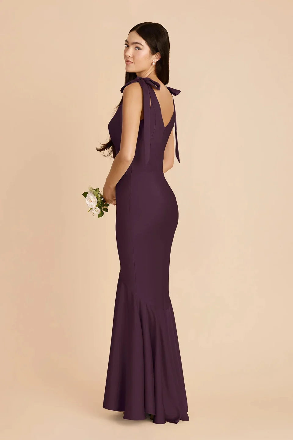 Mermaid V-Neck Satin Wedding Dress - Chloe Dress