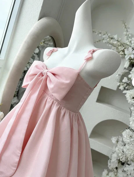 Pink A-Line Sweetheart Zipper Back Mini Homecoming Dress - Chloe Dress