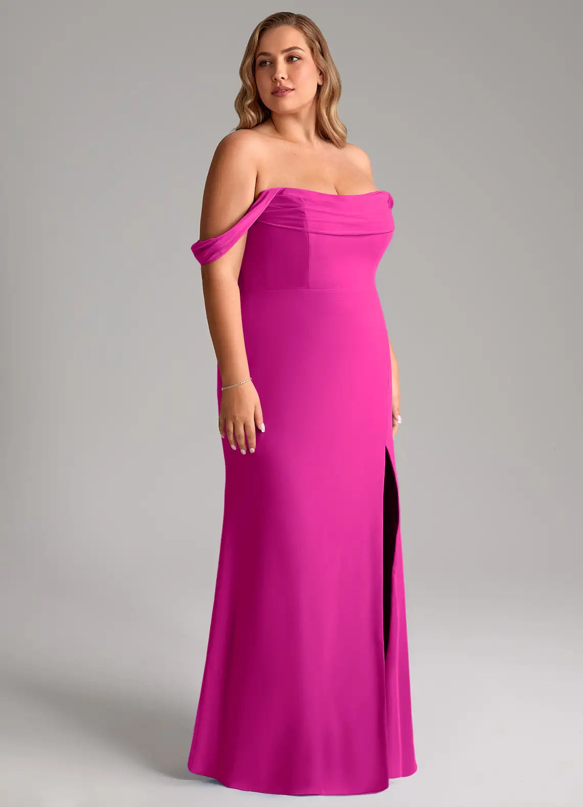 Sheath Open Back High Slit Wedding Dress - Chloe Dress