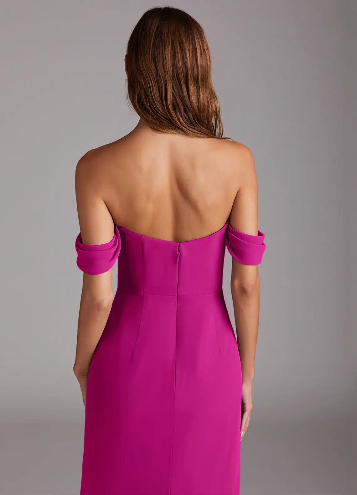 Sheath Open Back High Slit Wedding Dress - Chloe Dress