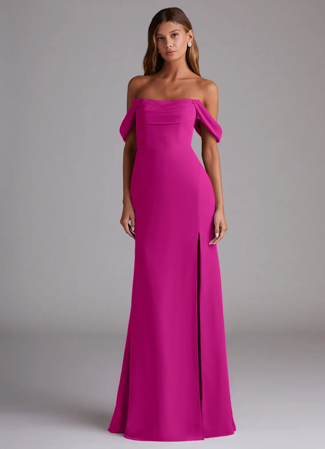 Sheath Open Back High Slit Wedding Dress - Chloe Dress