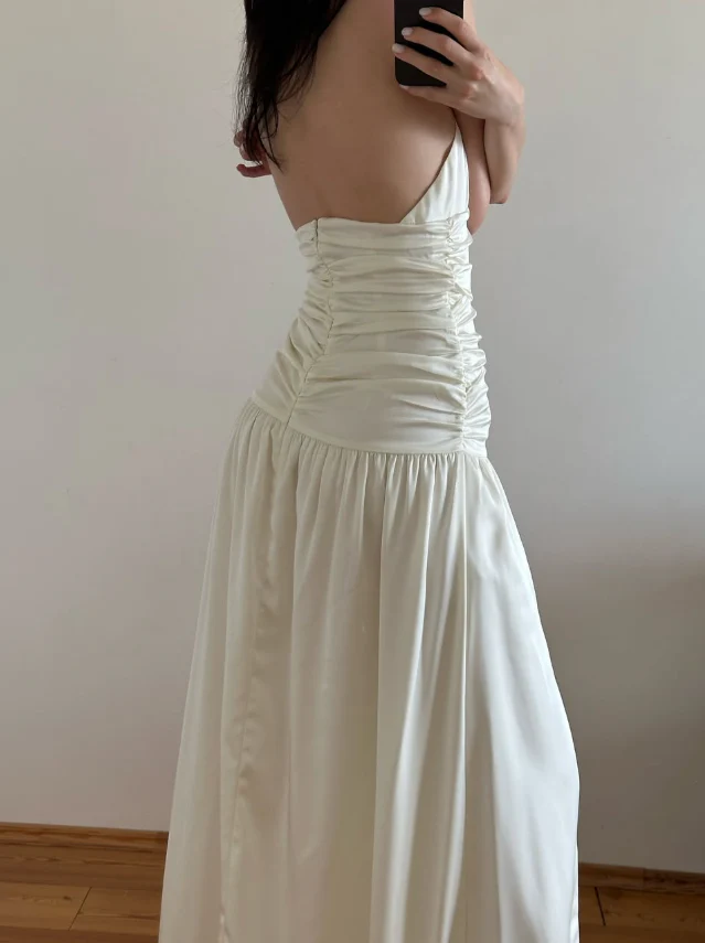 A-Line Halter Sleeveless High Slit Floor-Length Evening Dress - Chloe Dress